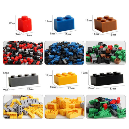 Creative Building Blocks,1000 DIY Bulk Set Urban Classic Creative Building Blocks Compatible with Legos Baseplate Sets Kids Party Favors Gifts